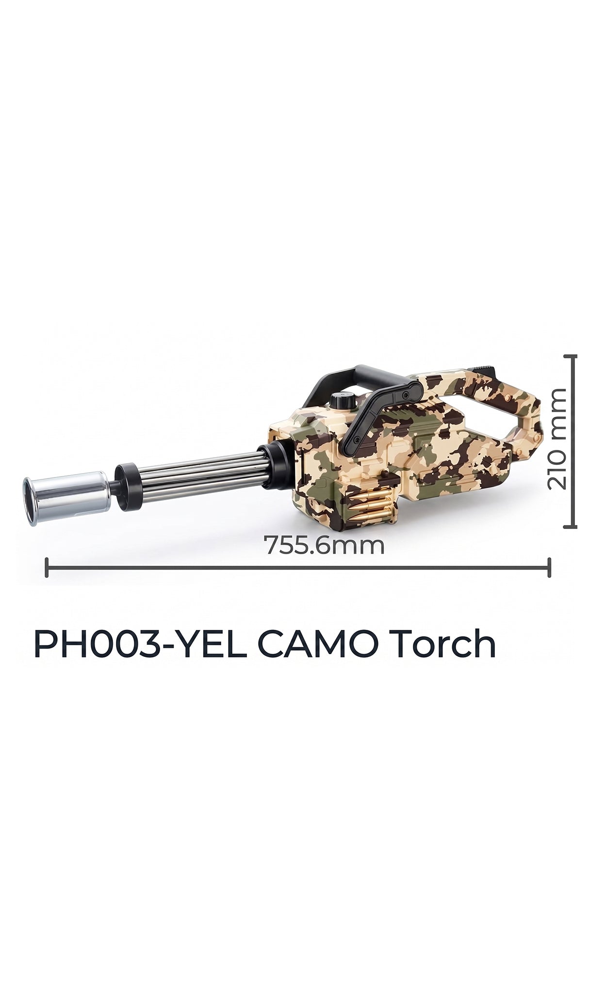 Wholesale Focus PH003 Yellow Camo Torch Gun | Heavy-Duty Tactical Blowtorch for BBQ & Camping
