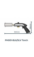Focus PH001 Heavy-Duty Stainless Steel Propane Torch for Campfires & Grills (Black/Silver)