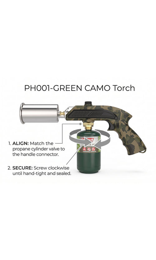 PH001 — Large Outdoor Torch — Green Camo