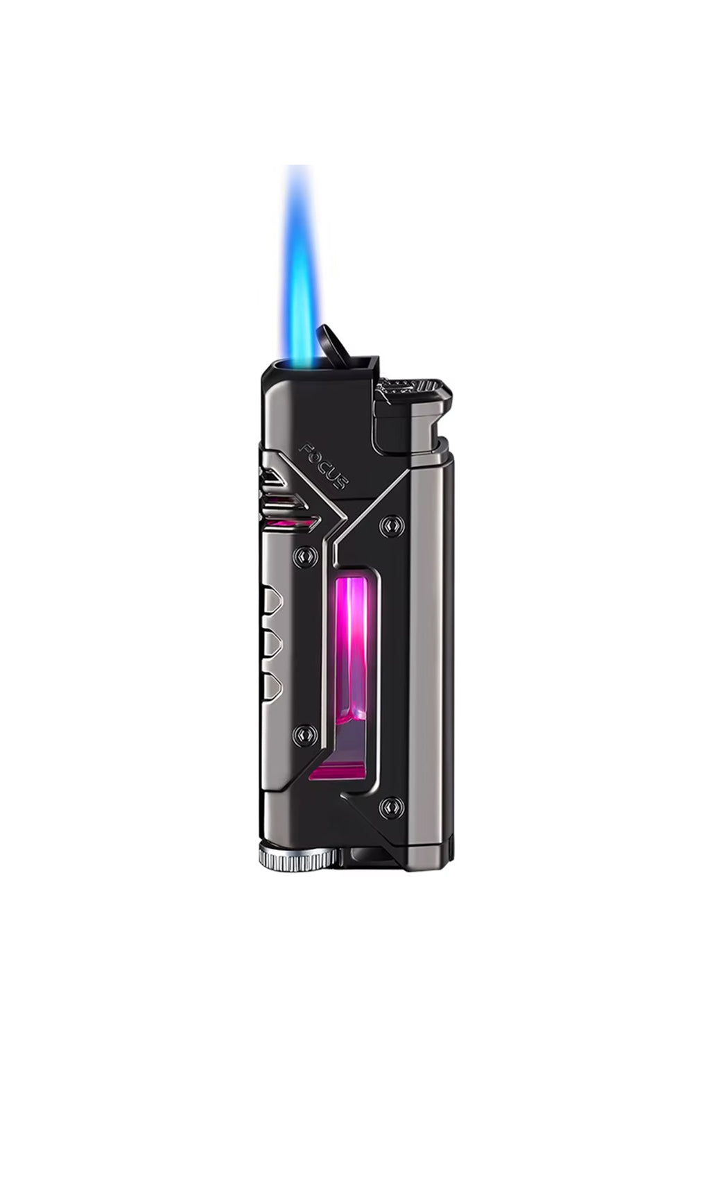 Focus F153 Premium Metal Torch Lighter | Windproof Blue Flame