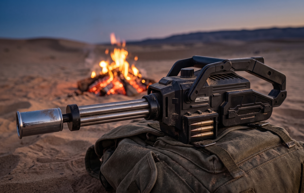 Wholesale PH003 Black Torch Gun | Heavy-Duty Tactical Blowtorch for BBQ & Camping