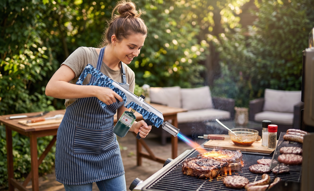 Premium Focus PH002 Tactical Torch Gun | Blue Camo | BBQ & Camping Fire Starter | Wholesale Only