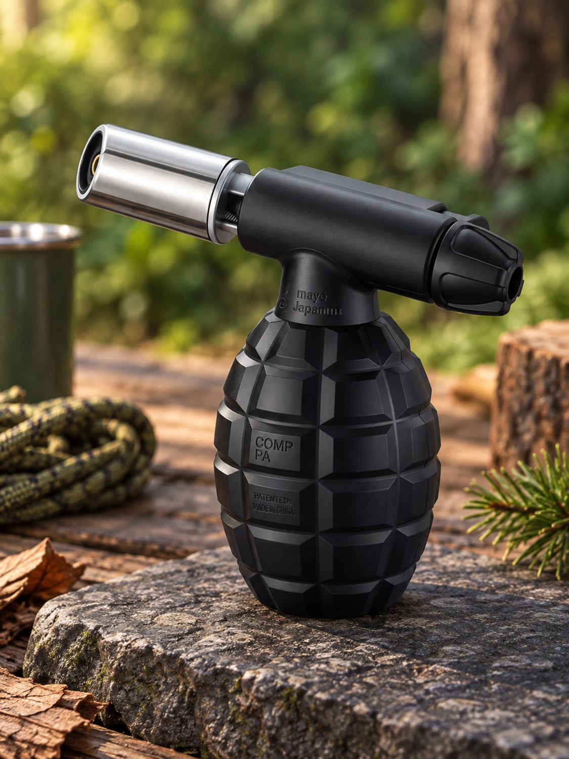 SG039 pineapple grenade torch outdoor still life