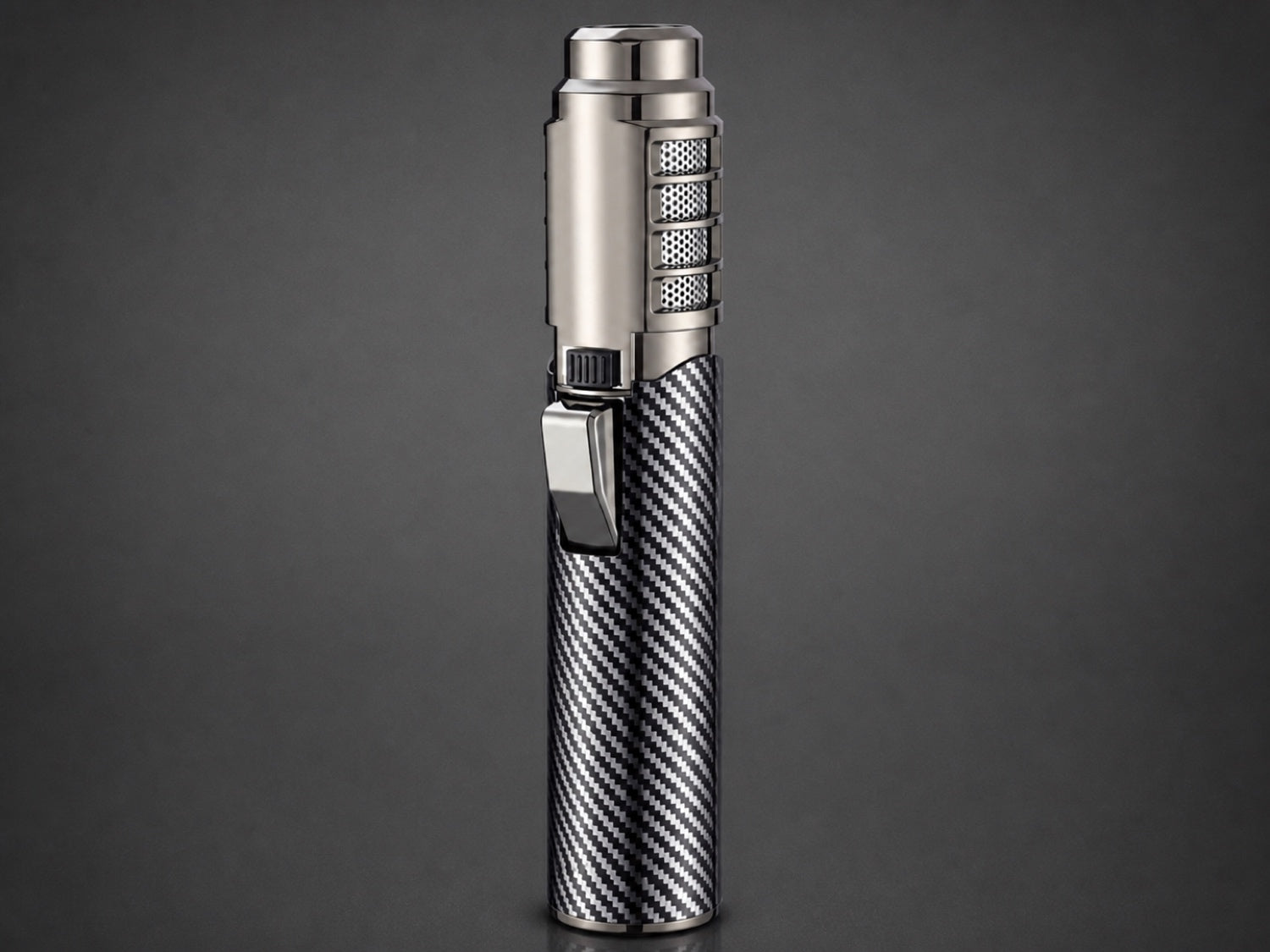 FOCUS SG006 Silver pen-style handheld torch, shown in full