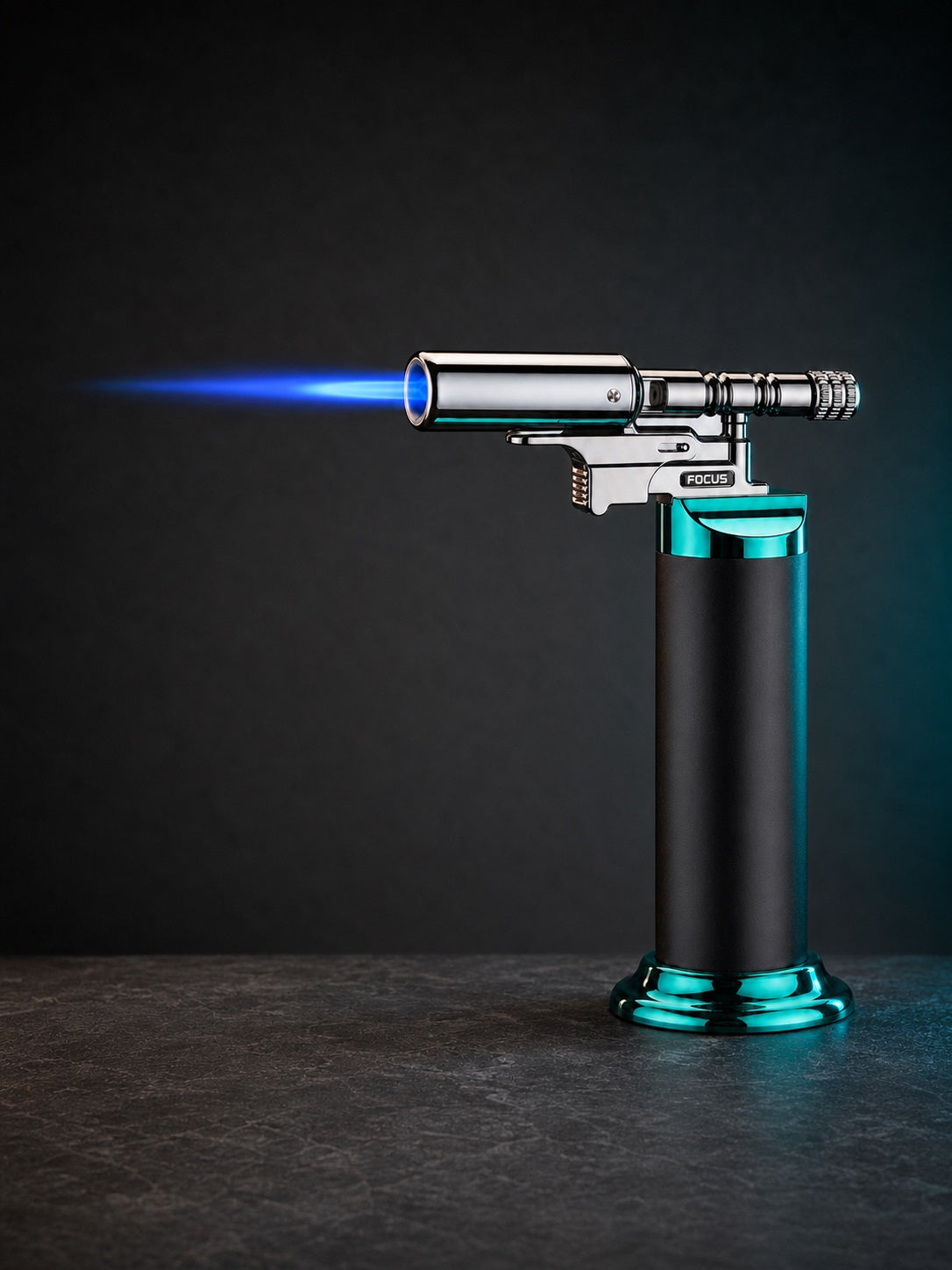 SG009 self-standing tabletop torch with blue flame