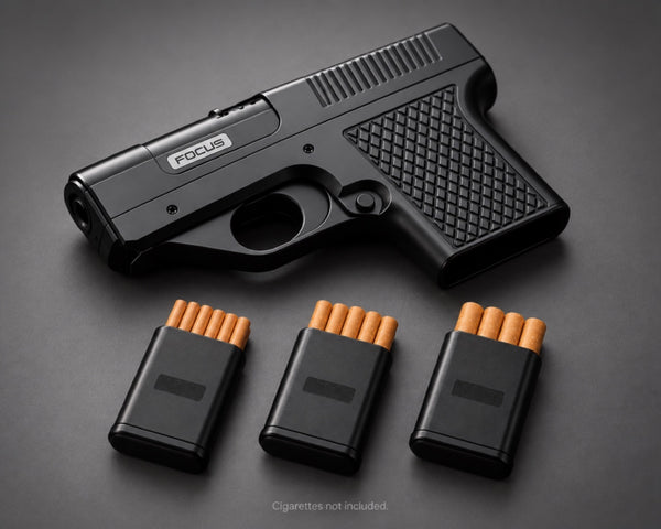 YH096 Handgun-Shaped Cigarette Storage & Torch
