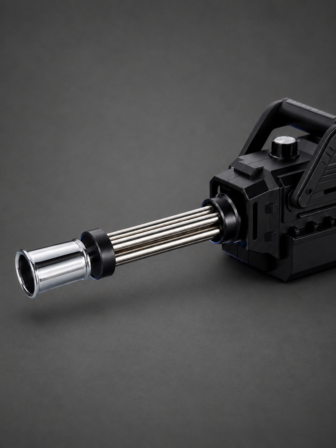 PH003 multi-barrel metal nozzle close-up on dark background